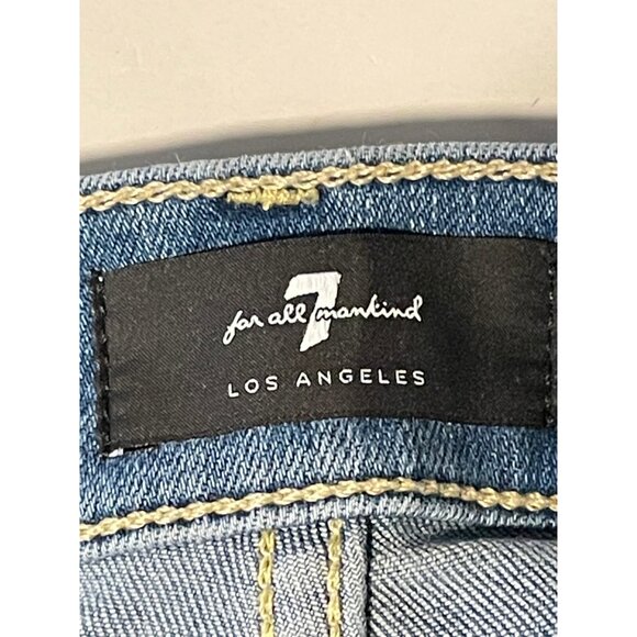 7 for All Mankind jeans womens 28 30 x 29 Josefina button fly mid rise blue - Picture 6 of 13